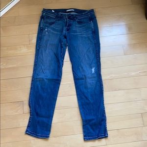 Rich & skinny medium rise blue jeans